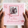 Personalised Maid Of Honor Proposal Photo Card, Maid Of Honor Proposal Card, Pink Stripes Red, thumbnail 1 of 5