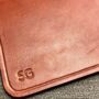 Personalised Stamped Leather Mouse Mat, Spanish Brown, thumbnail 8 of 12