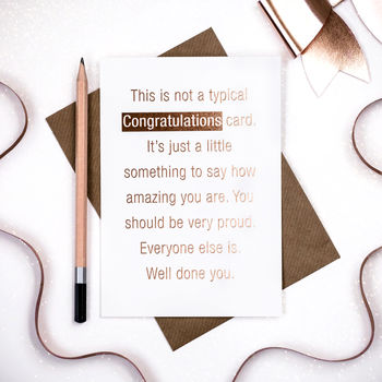 This Is Not A Typical Congratulations Card By Coulson Macleod ...