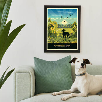 Whippet In A Summer Park. Limited Edition Dog Print, 2 of 9