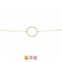 O Circle Bracelet Rose Or Gold Plated 925 Silver, thumbnail 1 of 7