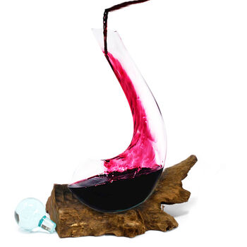 Molten Glass Red Wine Decanter Gift For Wine Lovers, 6 of 7