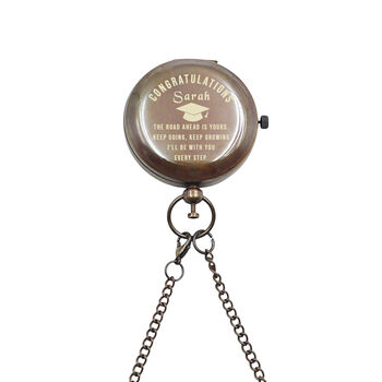 The Britannia Custom Half Hunter Pocket Watch For Graduation Gift, 8 of 11