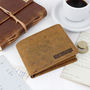Personalised Mens Leather Wallet With Coin Pouch, thumbnail 3 of 12