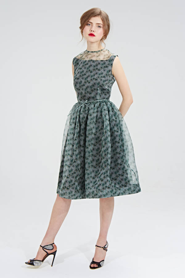 50s silk dress