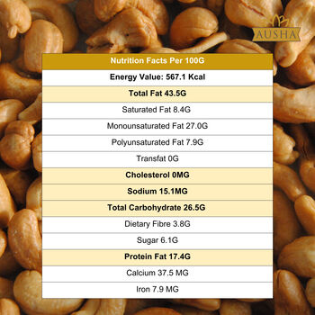Ausha Organic Cashew Nuts 1kg Whole Great Taste Award UK Certified Organic By Soil Association, 12 of 12