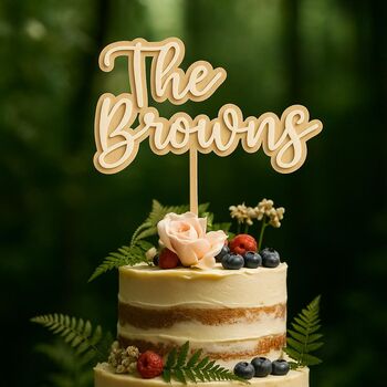 Personalised Wedding Name Cake Topper –Custom Cake Sign, 9 of 9