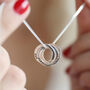 Personalised Hammered Sterling Russian Ring Necklace, thumbnail 1 of 6