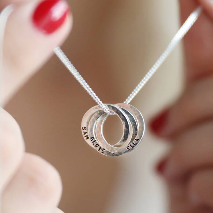 Buy Faith, Hope, Love Russian Ring Necklace Traditional 3 Ring Russian  Necklace, Gifts for Her, Gifts for Mothers, Gift for Daughter Online in  India - Etsy
