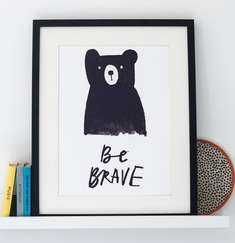 'Be Brave' Bear Print, 2 of 8
