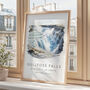 Iceland Travel Print Of The Gullfoss Falls, thumbnail 2 of 7