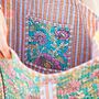 Reversible Pink Floral Print Quilted Cotton Tote Bag, thumbnail 2 of 3
