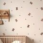 Sweet Fabric Teddy Bear Wall Stickers, thumbnail 1 of 6