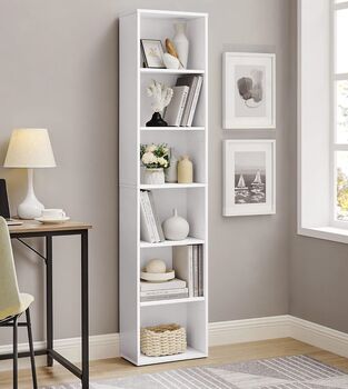 Bookcase Adjustable Shelves Modern Style Storage Unit, 3 of 12
