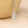 Personalised Sterling Silver Oak Leaf Necklace, thumbnail 1 of 11