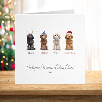 Cockapoo Christmas Card Fun Dressing Up Design, 2 of 8