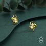 Sterling Silver Mismatched Beetle 16g Flat Back Stud Earrings, thumbnail 4 of 11