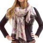 Personalised Or Monogrammed Faded Bird Print Scarf, thumbnail 3 of 12