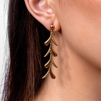 Sycamore Earrings In Gold Vermeil, 2 of 4