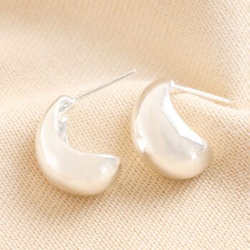 Chunky Teardrop Half Hoop Earrings, 3 of 3