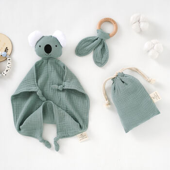 Organic Koala Baby Comforter With Teether And Bag, 3 of 6