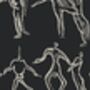 Dancers Wallpaper, Black + White, thumbnail 2 of 5