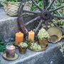 Antique Brass Candle Display Trays Set Of Five, thumbnail 4 of 6