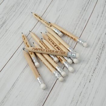 Personalised Mini Pencils With White Rubber, 7 of 10