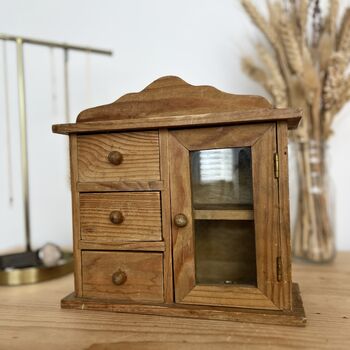 Vintage Wooden Trinket Cabinet, 4 of 6