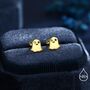 Tiny Little Cute Ghost Screwback Earrings In Sterling Silver, thumbnail 4 of 11