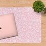 Soft Pink Floral Desk Mat, thumbnail 7 of 7