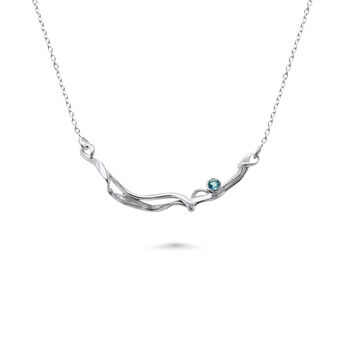 Riviera Sterling Silver Blue Topaz Necklace, 3 of 6