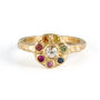 'Iridiana' Rainbow Sapphire Halo Engagement Ring, thumbnail 2 of 7