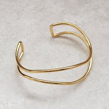Double Curved Bangle Non Tarnish Waterproof, 4 of 7