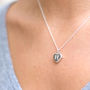 Sterling Silver Initial Heart Locket Necklace, thumbnail 1 of 6