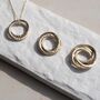 Personalised Three Interlocking Ring Family Necklace, thumbnail 7 of 12