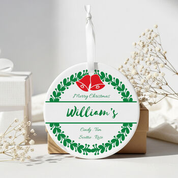 Personalised Family Monogram Christmas Ornament, 6 of 9
