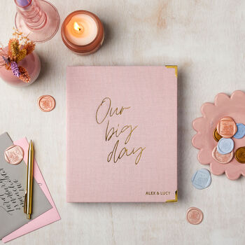Personalised Blush Pink Wedding Planner And Organiser, 6 of 9