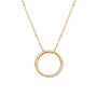 Yellow Gold And Diamond Single Embrace Necklace, thumbnail 2 of 3