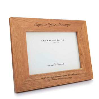 Personalised Light Oak Photo Frame – 5x7, 2 of 6