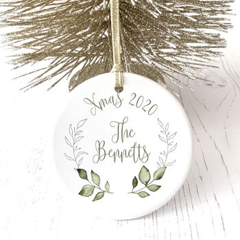 Personalised Ceramic Christmas Bauble, 2 of 4
