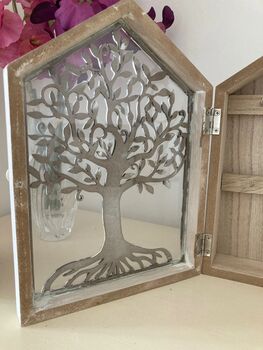 Wooden Tree Of Life Wood Key Box Holder Storage Freestanding/Wall Mounted, 7 of 8