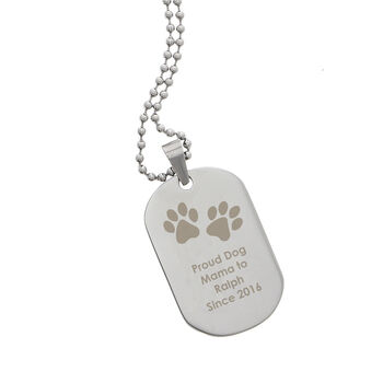 Personalised Paw Prints Steel Dog Tag Gift, 12 of 12
