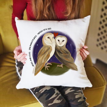 Mates For Life 3rd Wedding Anniversary Cushion, 2 of 10