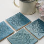 Moroccan Style Teal Coaster, thumbnail 8 of 8
