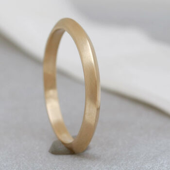 9ct Gold Ring Hand Carved Thin Band, 6 of 12
