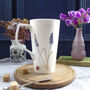 Hedgehog And Bluebell Bone China Latte Mug, thumbnail 3 of 10