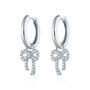 Bow Charm Hoop Earrings, thumbnail 5 of 6