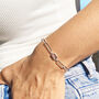 Sterling Silver Paperclip Bracelet With Light Amethyst, thumbnail 3 of 7