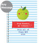 Personalised ‘Apple For The Teacher’ A5 Notebook – Thank You Gift Idea, thumbnail 5 of 5